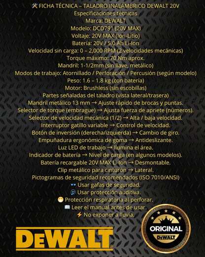 TALADRO MANDRIL METALICO DeWaLT
