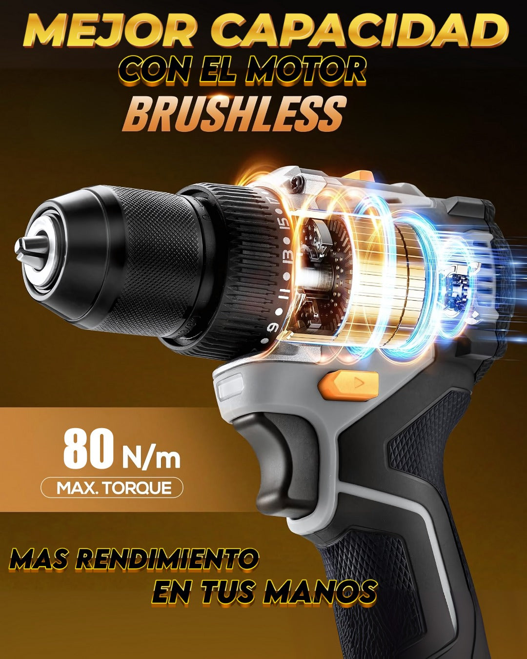 TALADRO MANDRIL METALICO DE 88V
