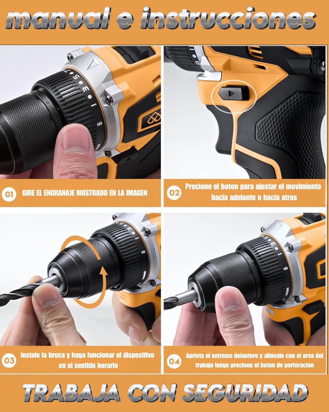 TALADRO MANDRIL METALICO DE 88V