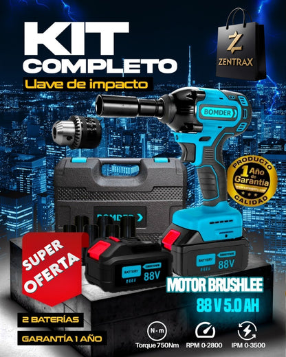LLAVE DE IMPACTO 88V DOBLE BATERIA